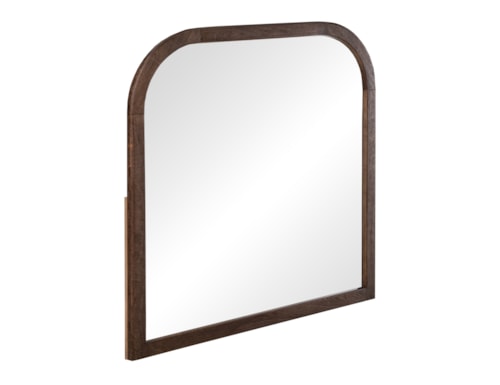 Contemporary Mirror with Wood Frame