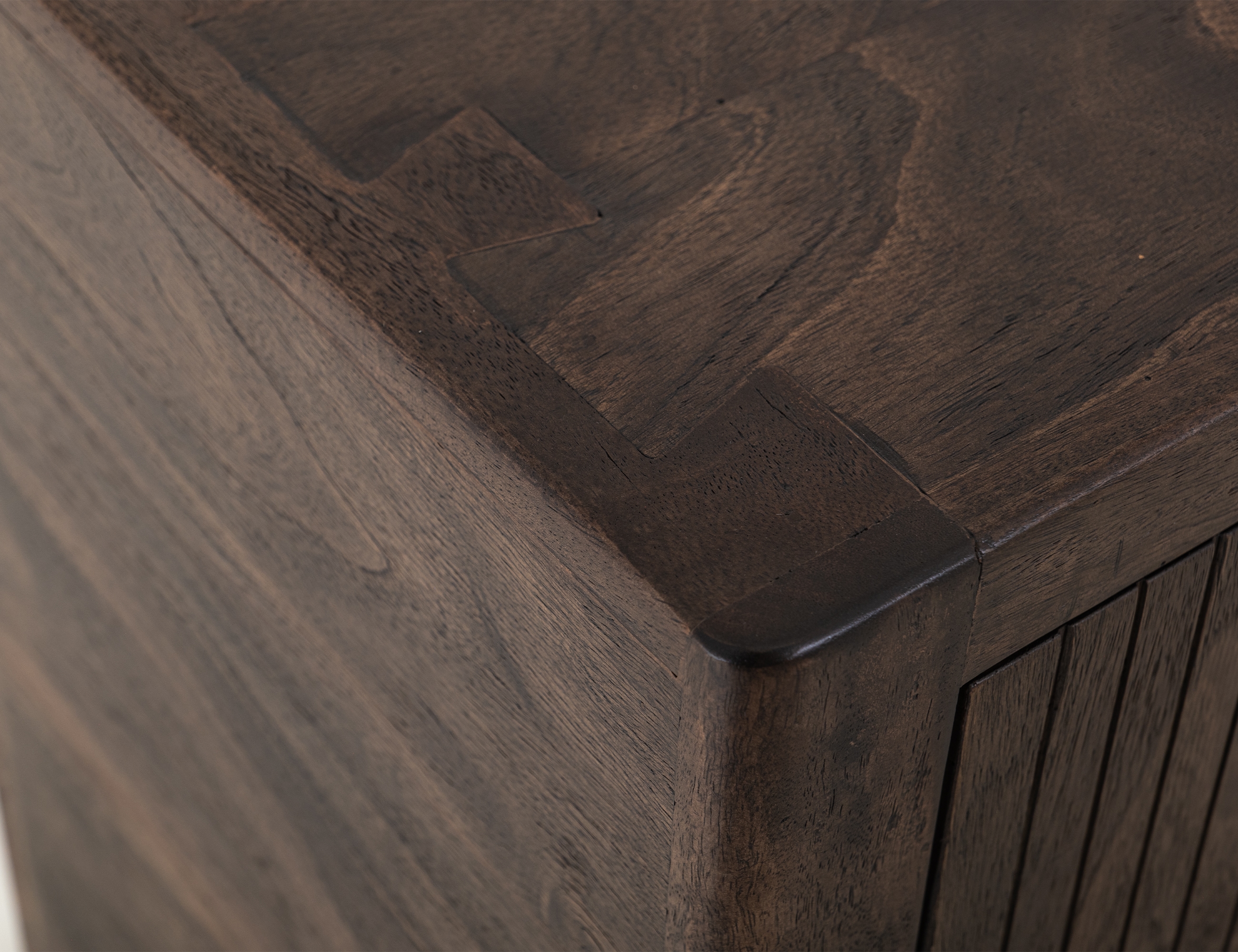 International Furniture Direct Dark Atenas 4-Drawer Console