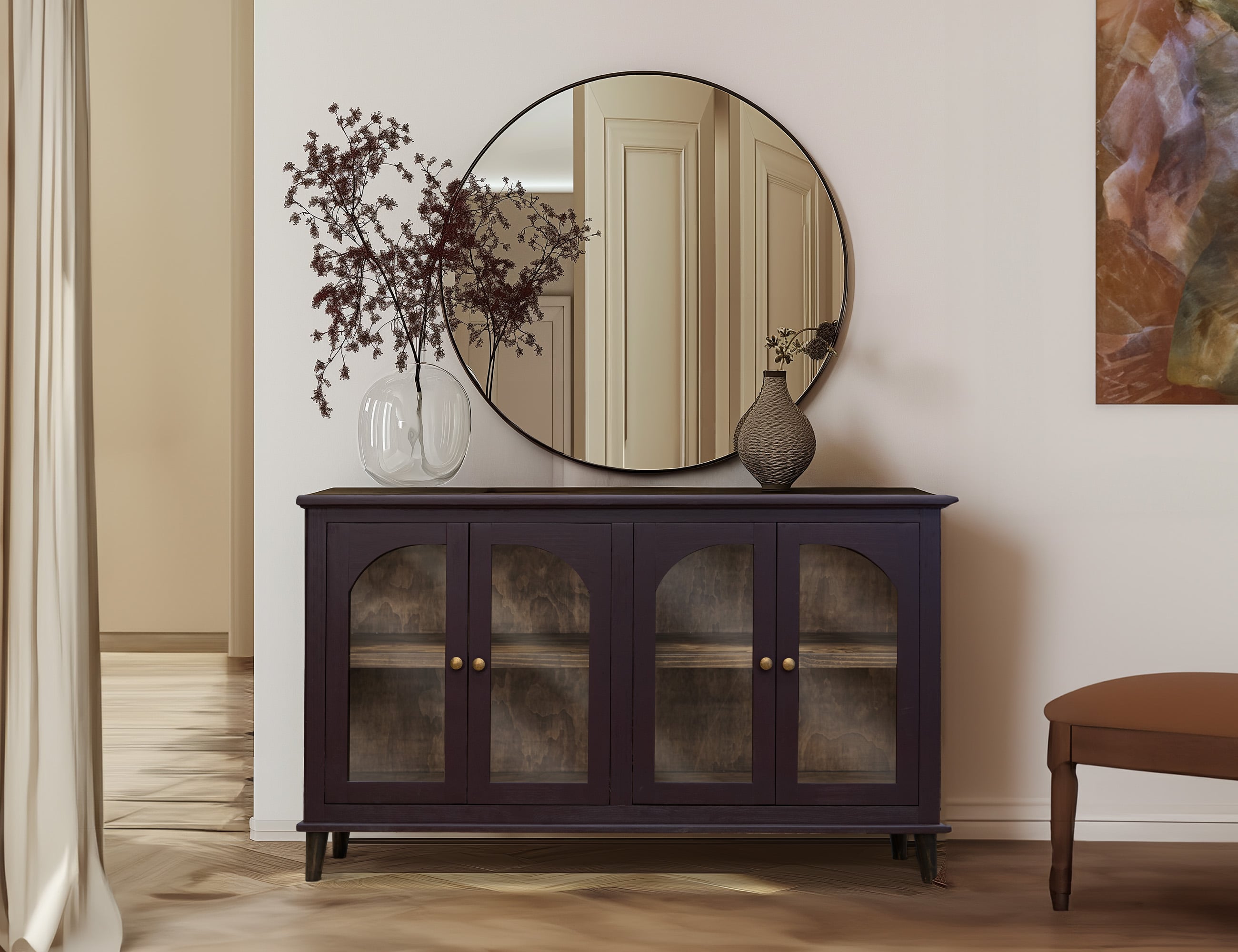 International Furniture Direct Genova 4-Door Console