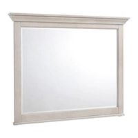 Transitional Landscape Mirror with Wooden Frame