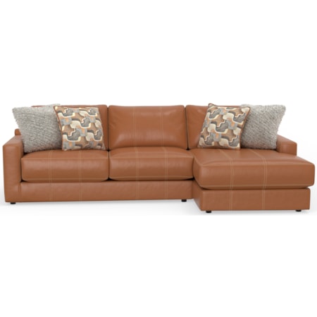 Leather 2-Piece Sofa Chaise