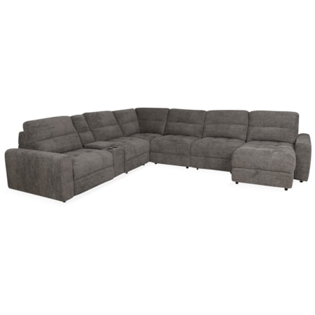 7-Piece Sectional w/ Power Recliner