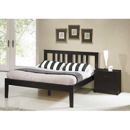 Milan Full Platform Bed - Espresso