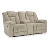 Signature Design by Ashley Hindmarsh Power Reclining Loveseat With Console