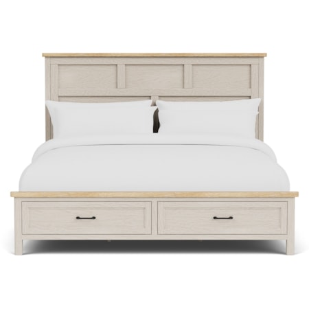 Queen Bed w/Storage Footboard