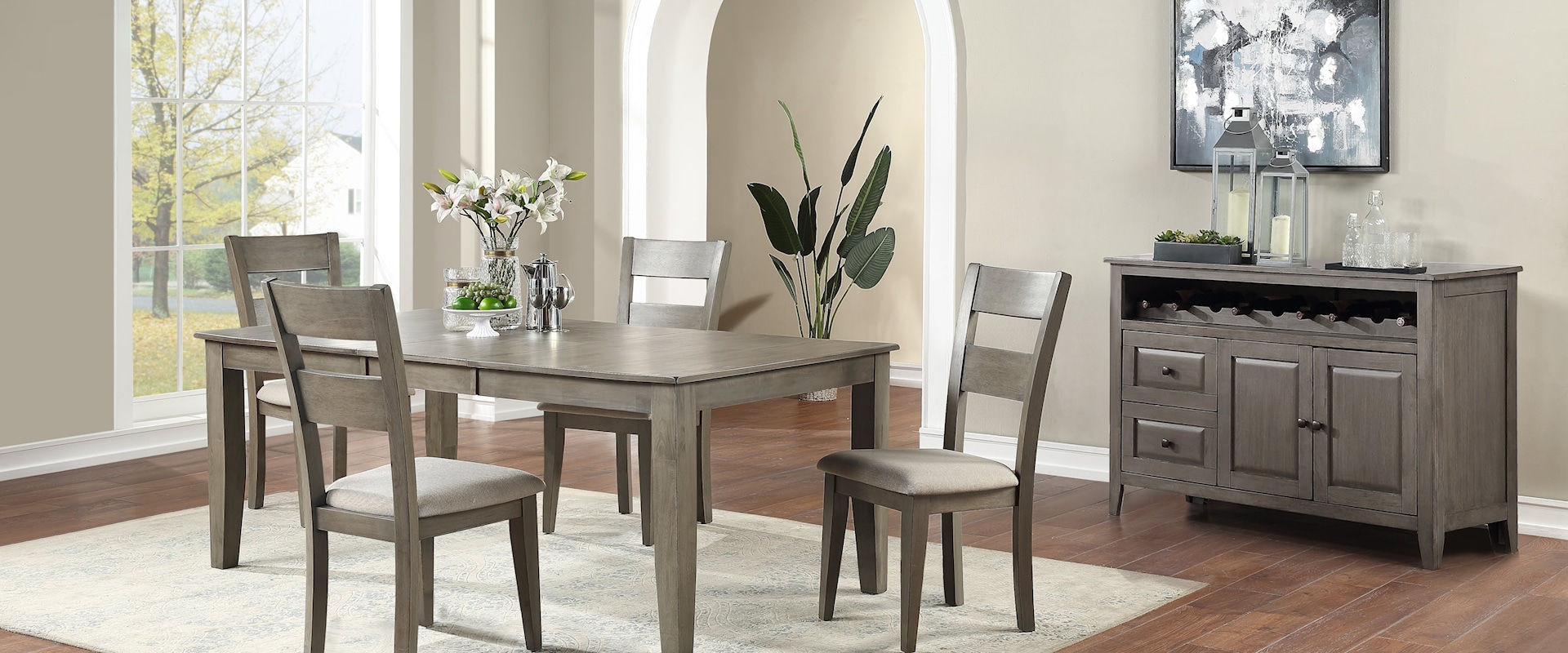 5-Piece Dining Set ( Table with 4 Chairs)