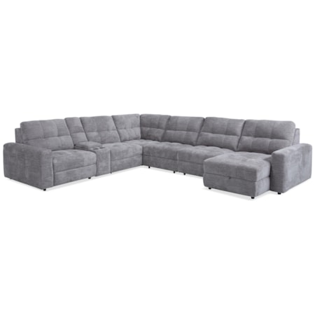 7-Piece Sectional w/ Power Recliner