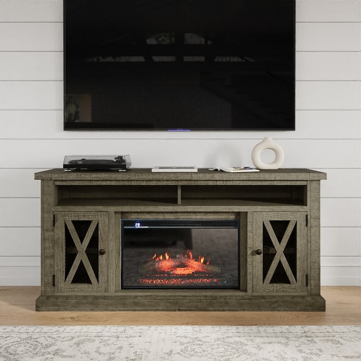 Jofran Telluride Fireplace with Logset