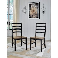 Farmhouse Two-Tone Dining Room Side Chair
