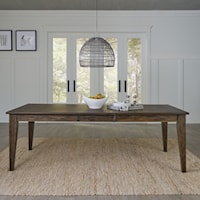 Rustic Rectangular Dining Table with 18" Leaf