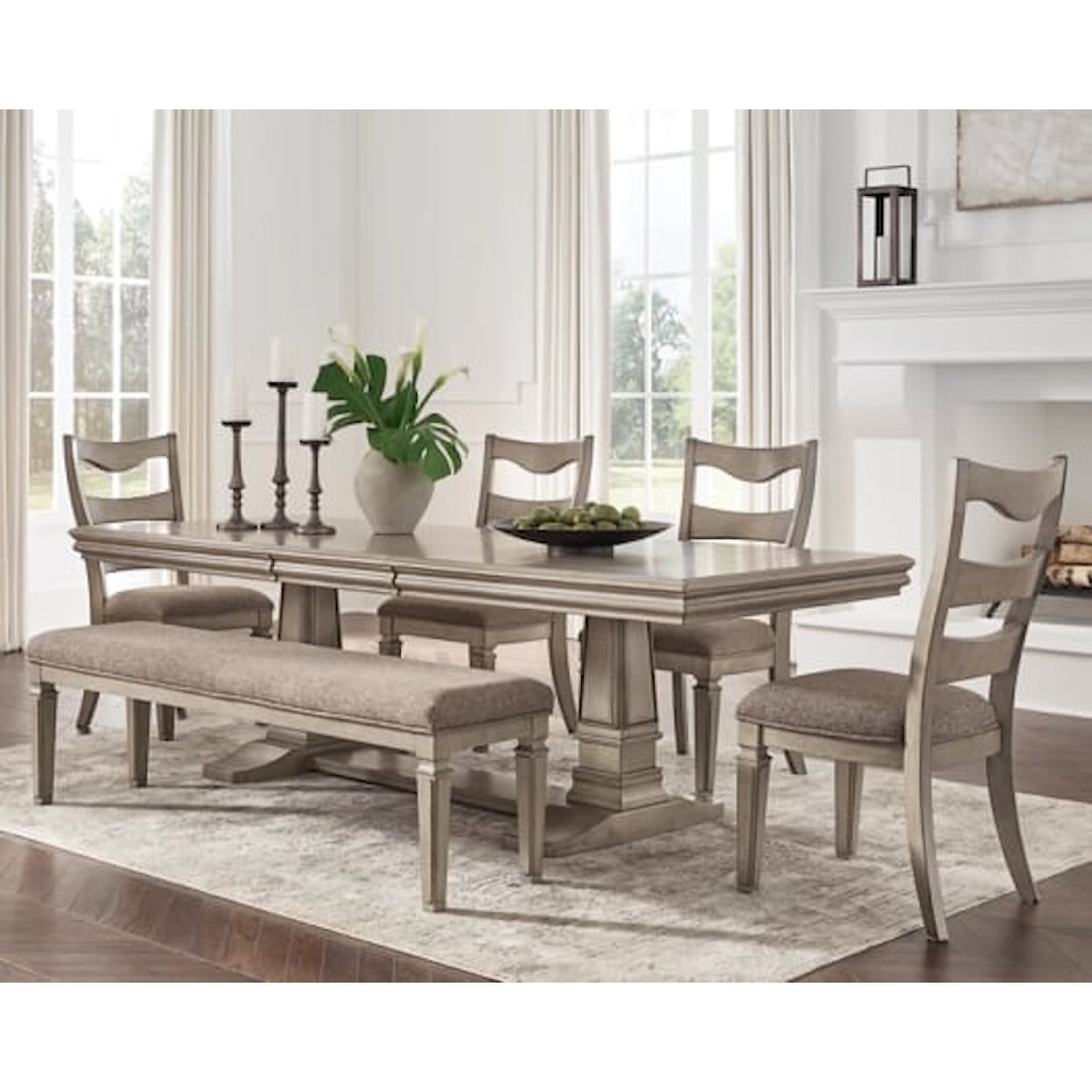 Signature Design by Ashley Lexorne 6-Piece Dining Table Set