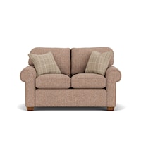 Upholstered Loveseat with Rolled Arms