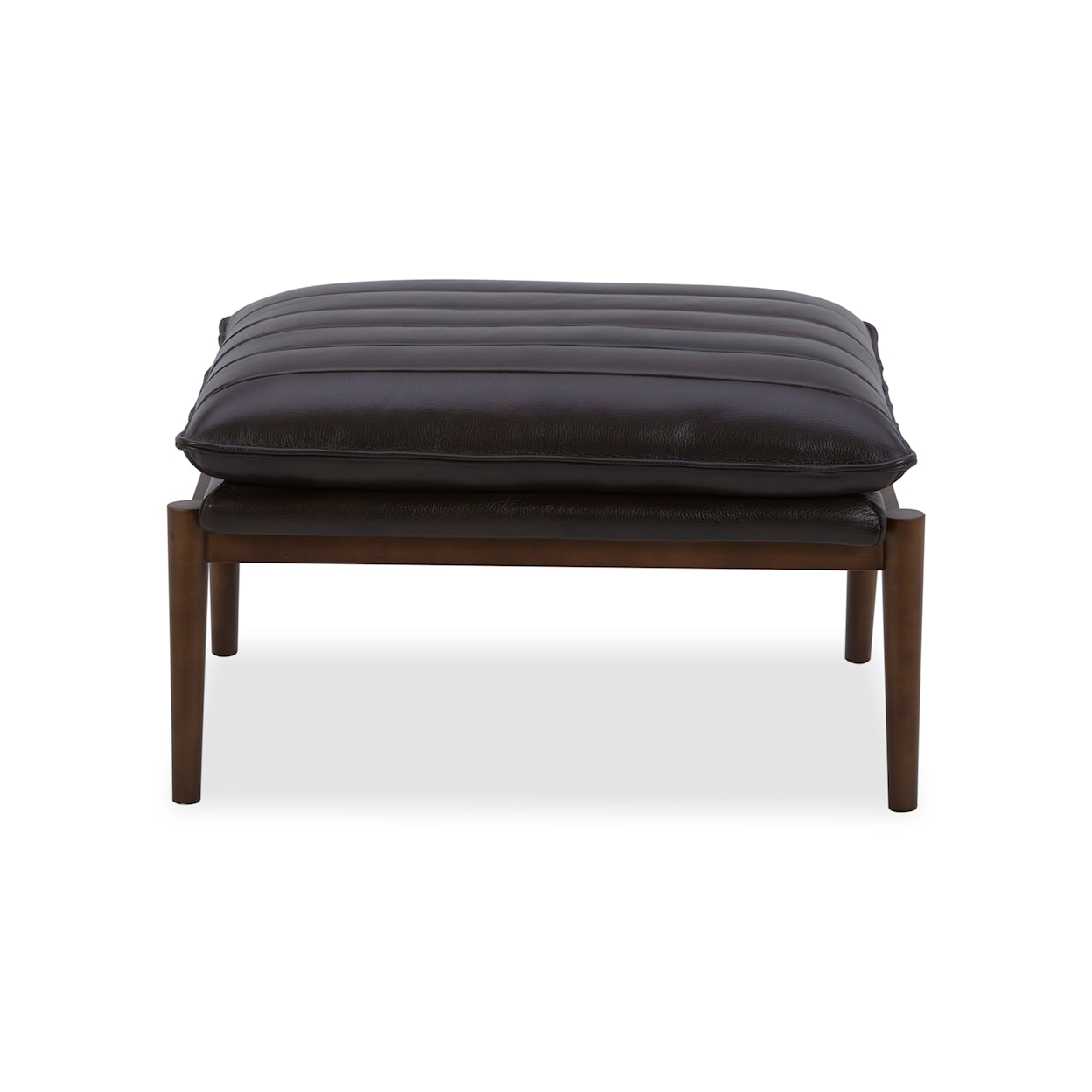 Warehouse M ETHAN Brown Accent Leather Ottoman