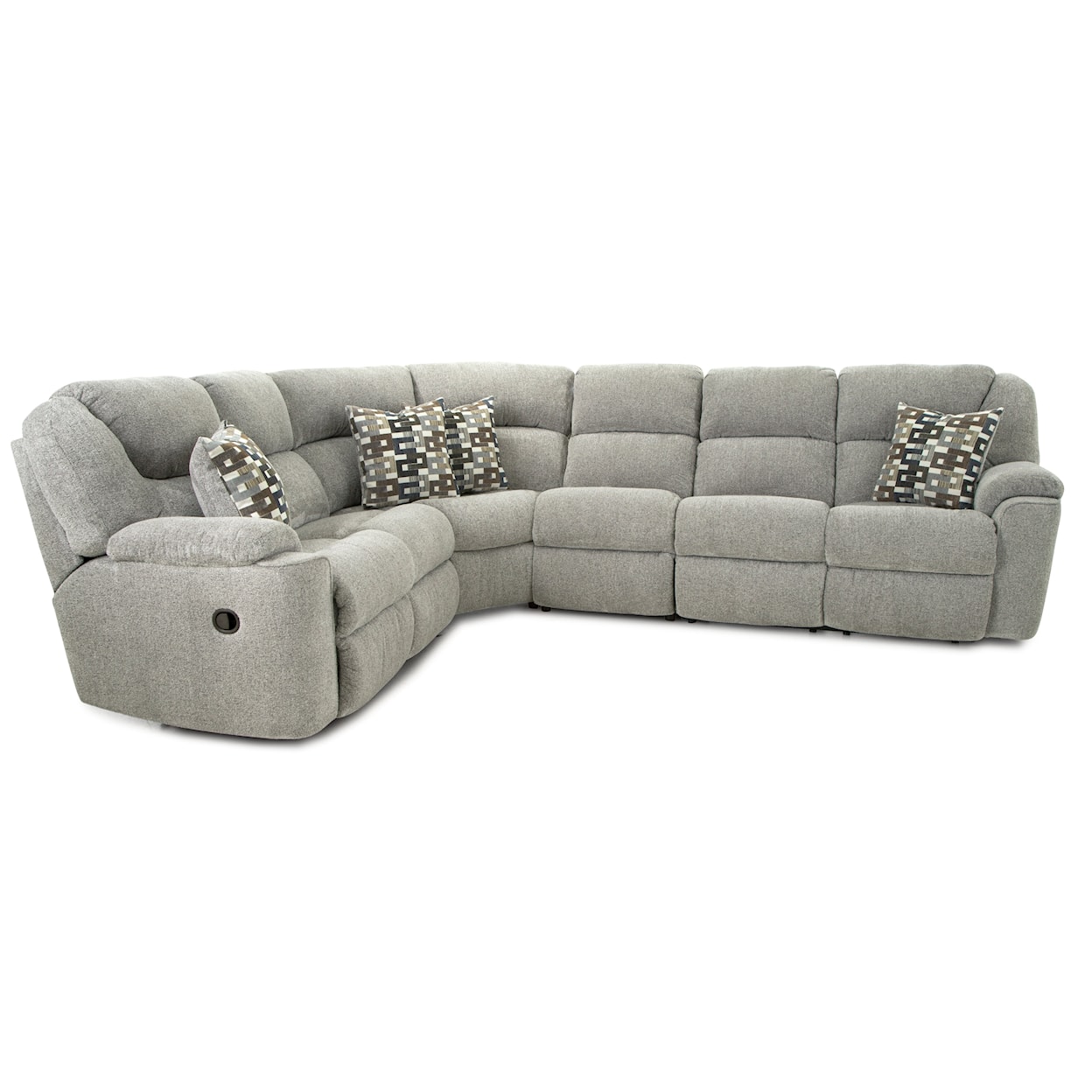 HomeStretch 224 4-Piece Reclining Sectional