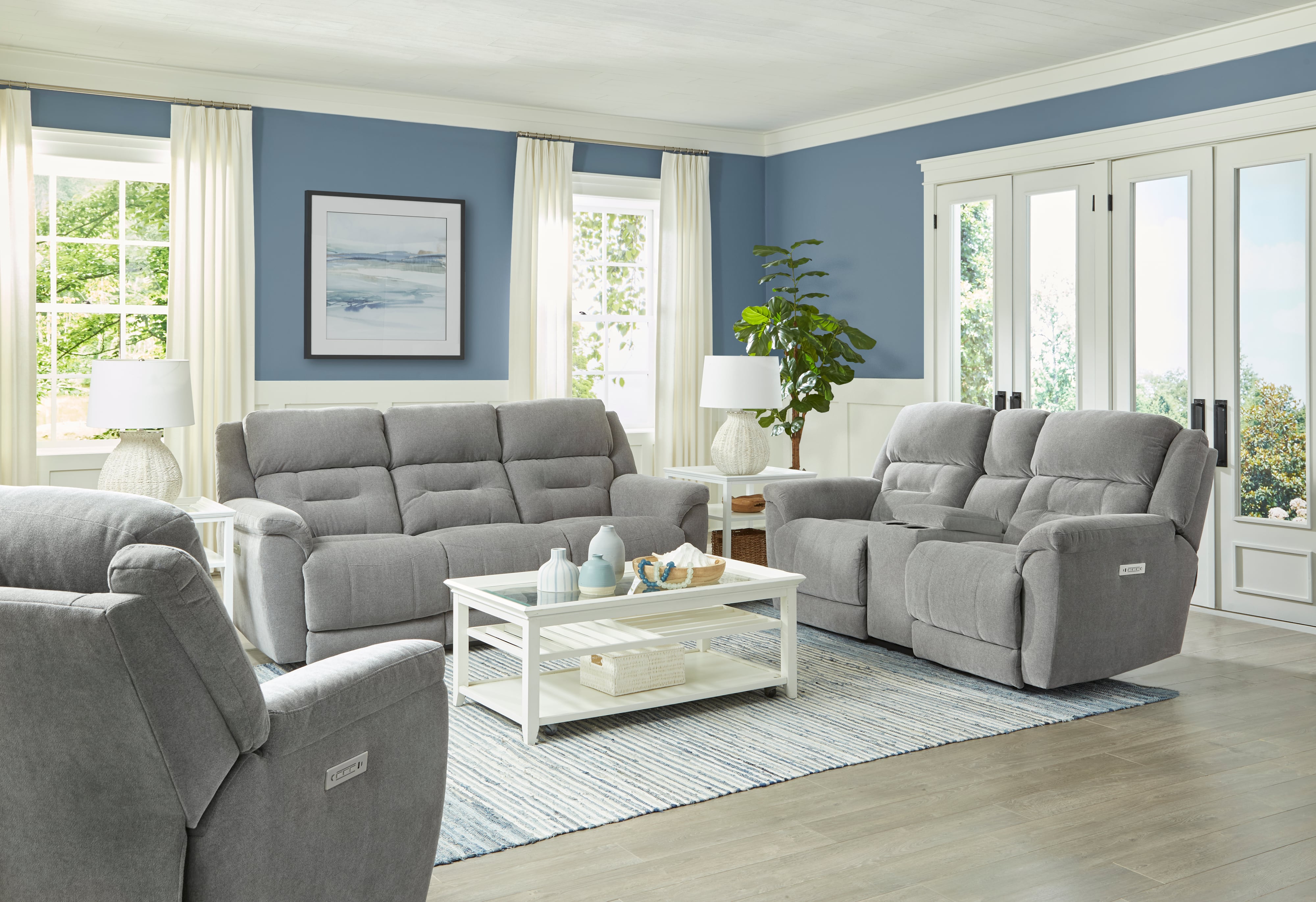 HomeStretch 239 KNOCKOUT Zero Gravity Power Reclining Sofa