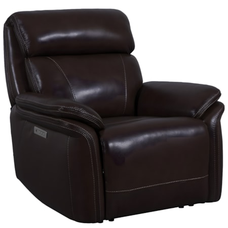 Leather Power Headrest Recliner