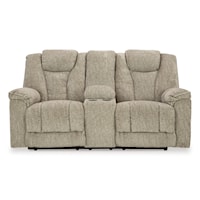 Power Reclining Loveseat With Console and Adjustable Headrests