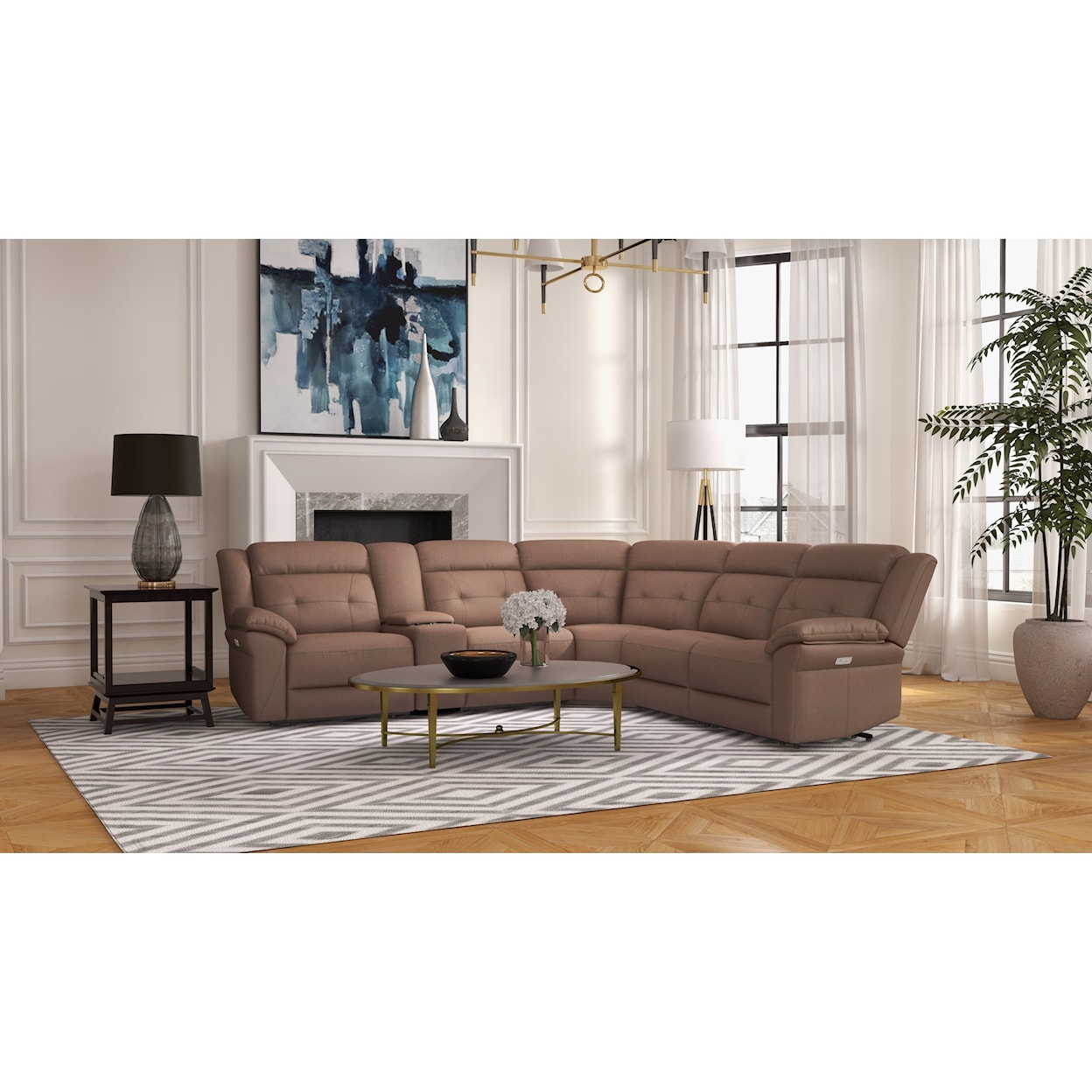 Warehouse M 896 6-PIECE POWER RECLINING SECTIONAL