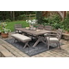 Signature Design by Ashley Hillside Barn 6-Piece Outdoor Dining Set with Bench