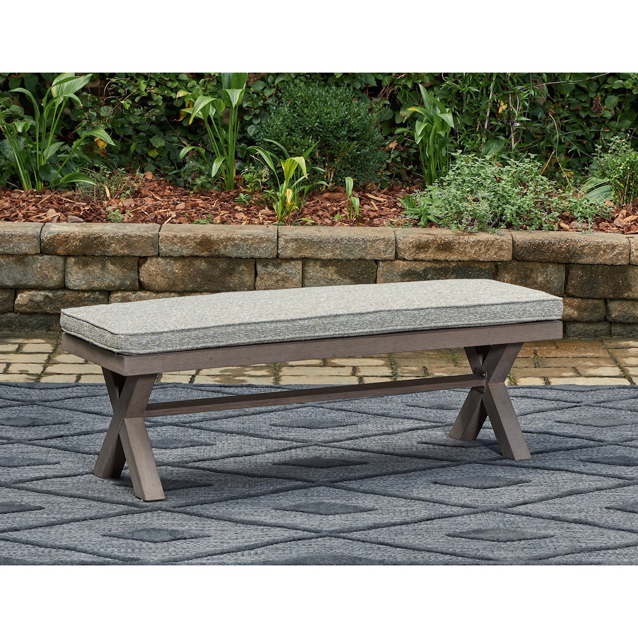 Signature Design by Ashley Hillside Barn Bench with Cushion