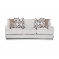 Casual Sofa with Throw Pillows