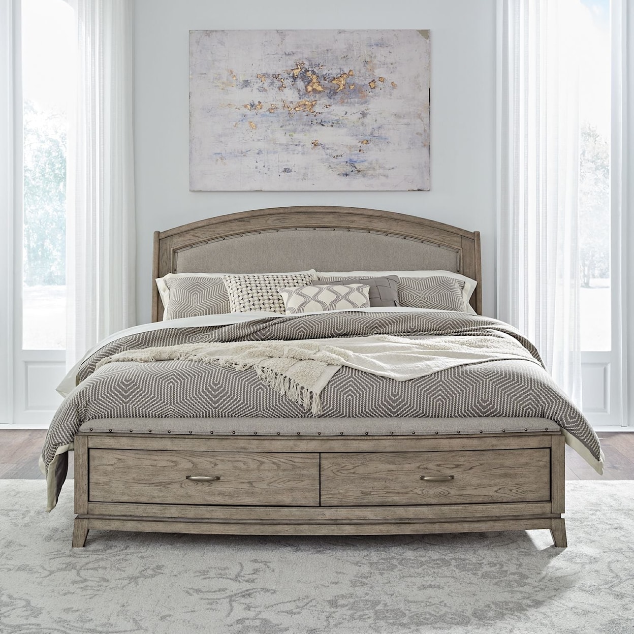 Liberty Furniture 805 Queen Uph Storage Bed