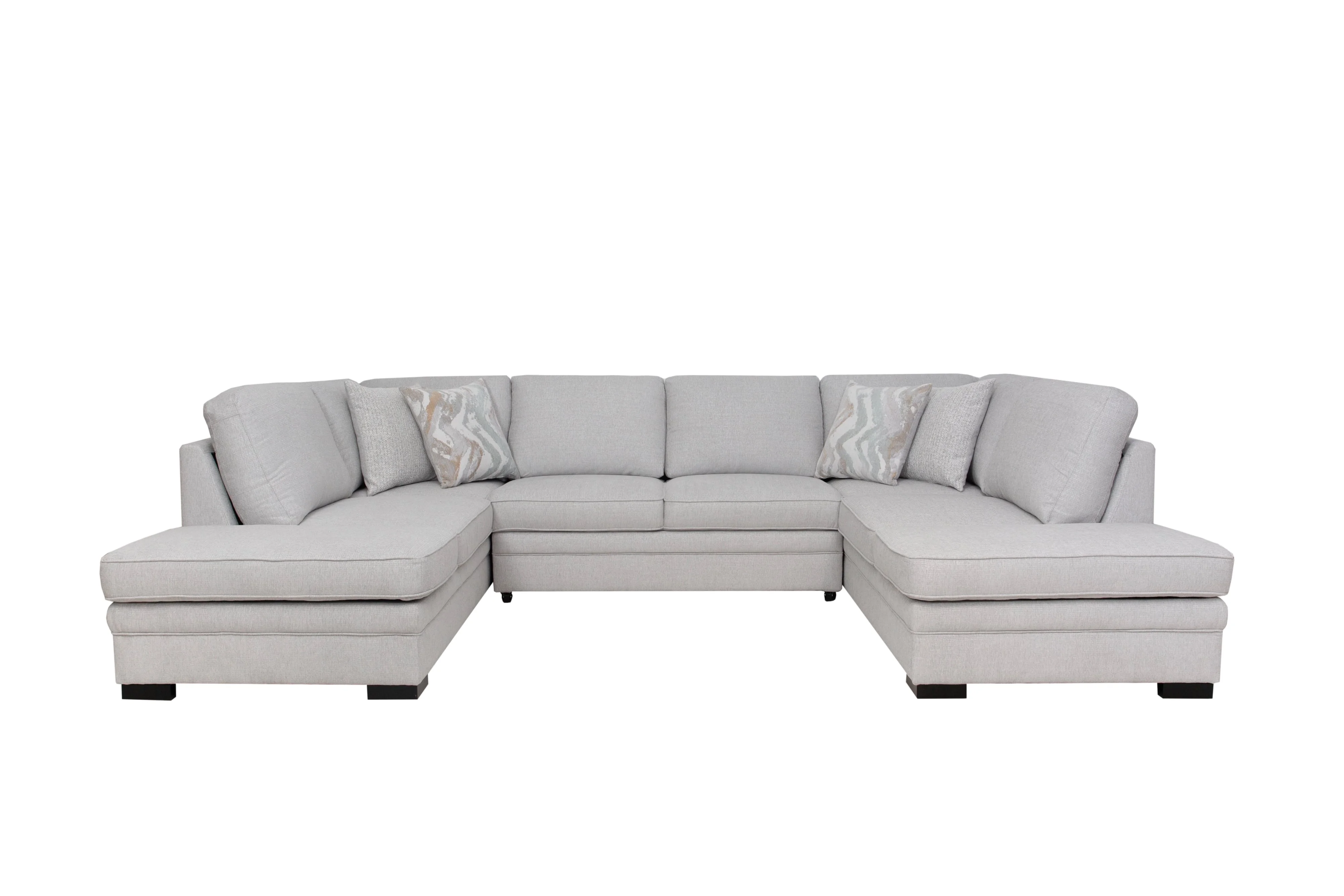 Warehouse M 9600 12181664 3PIECE CHAISE SECTIONAL W/ STORAGE AND PULL