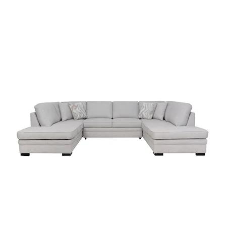 3-PIECE CHAISE SECTIONAL W/ STORAGE AND PULL OUT LOVESEAT