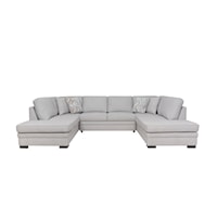 3-PIECE CHAISE SECTIONAL W/ STORAGE AND PULL OUT LOVESEAT