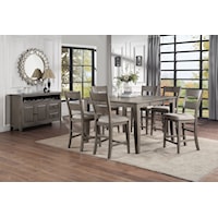 7-Piece Pub Set (Pub Table with 6 Stools)