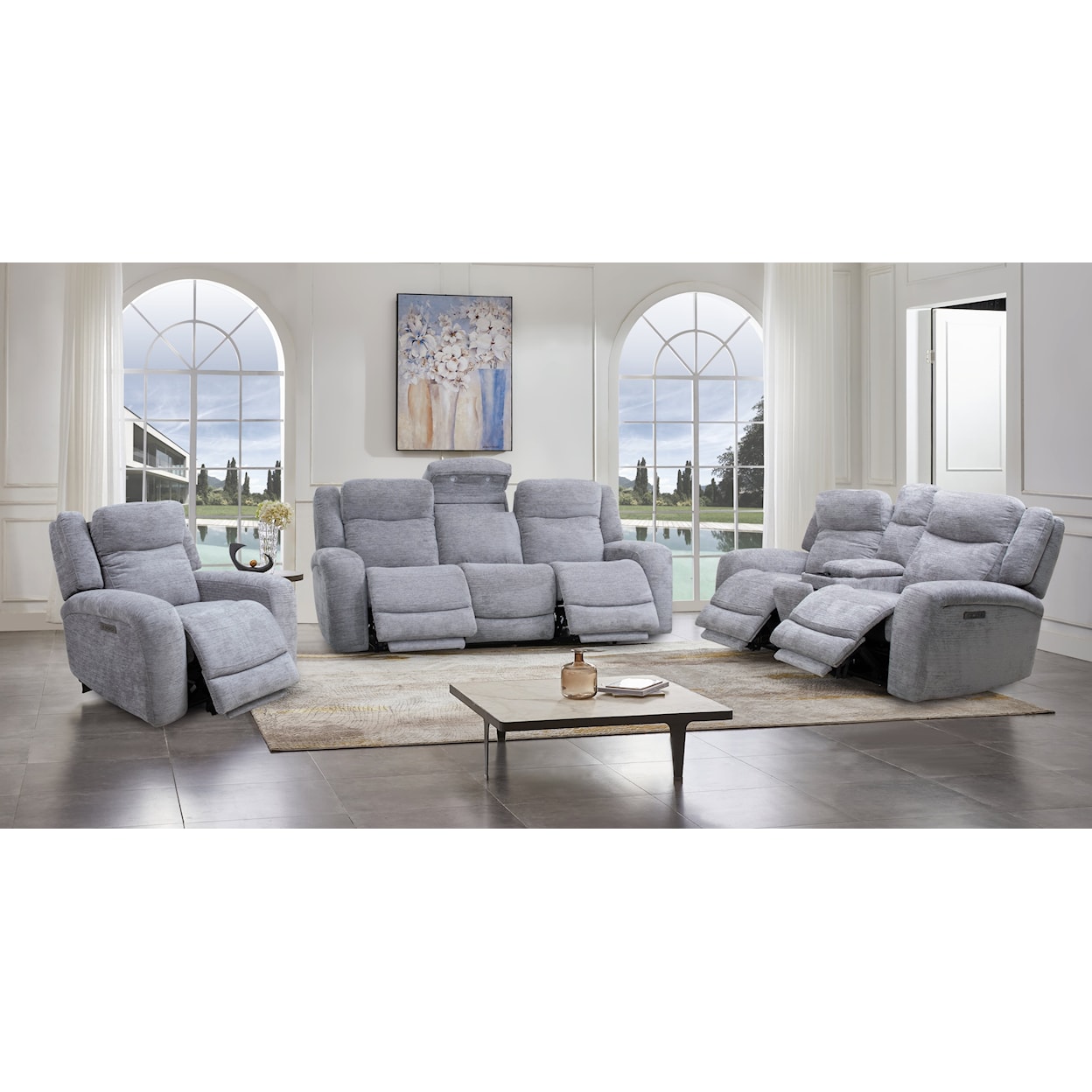 Warehouse M 70150 ZERO GARVITY POWER HEADREST RECLINING SOFA