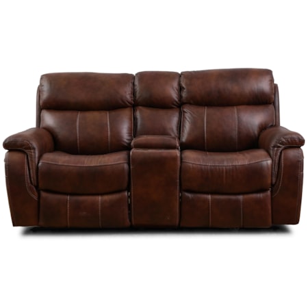 Leather Power Reclining Loveseat