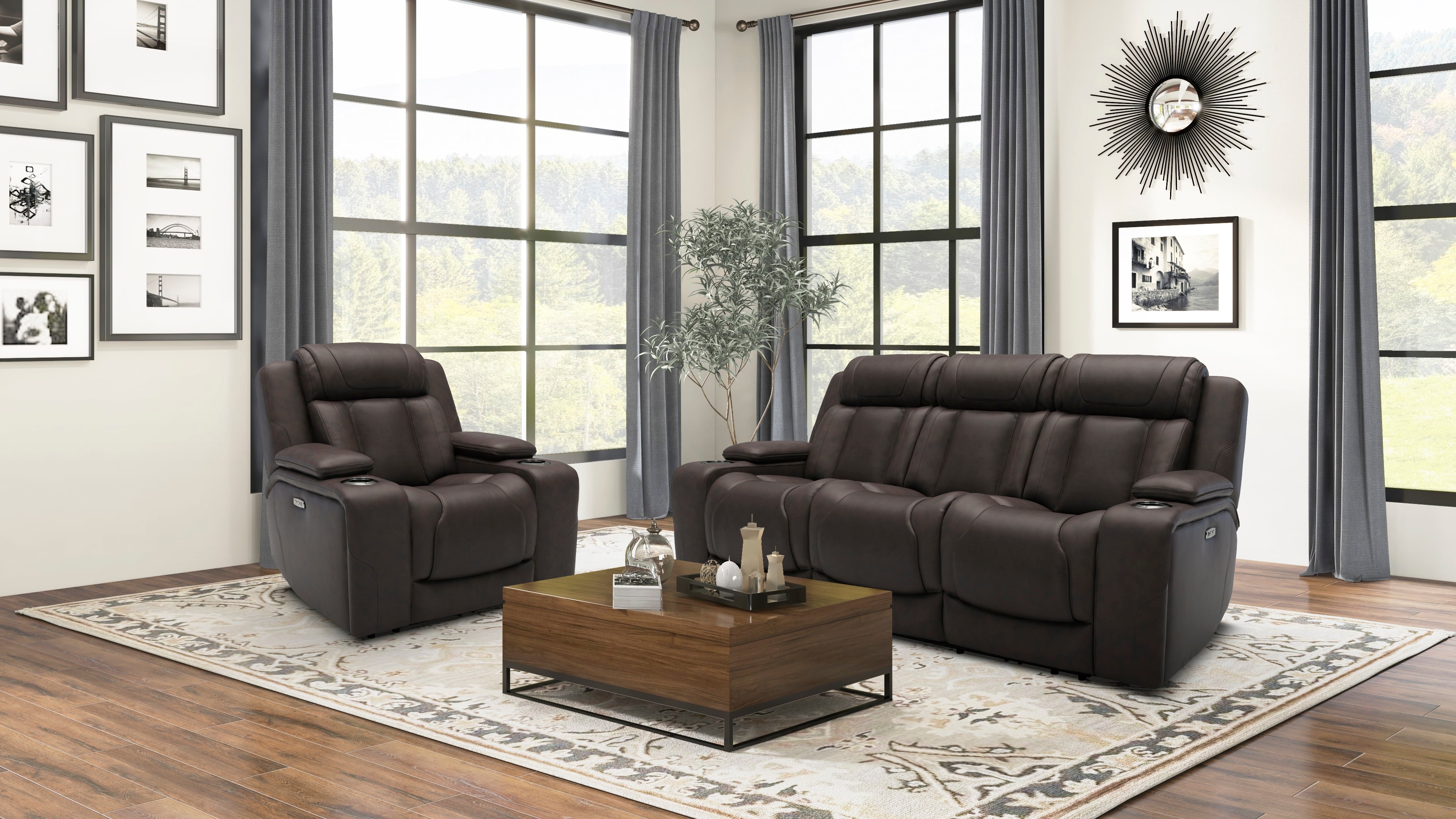 Kuka Home JET SET 12343994 Leather Zero Gravity Power Reclining