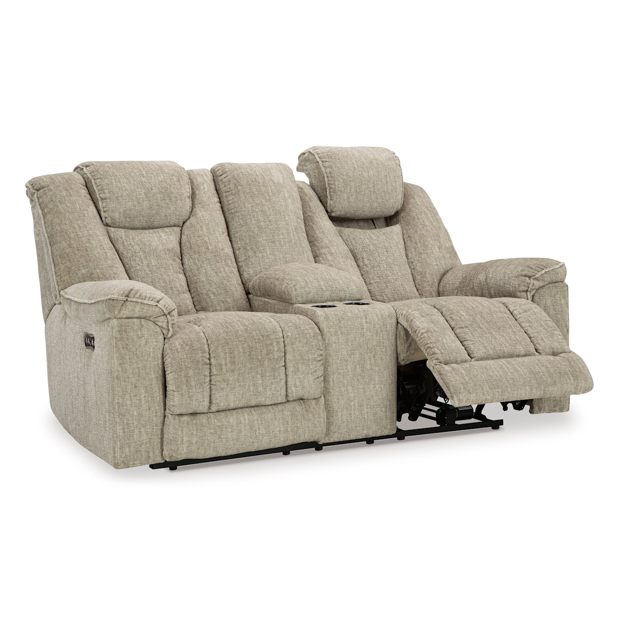 Signature Design by Ashley Hindmarsh Power Reclining Loveseat With Console