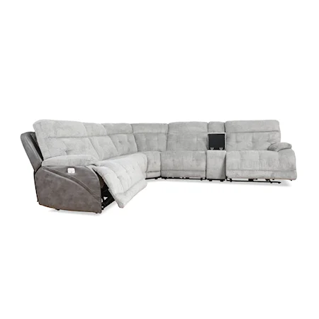 6-Piece Power Reclining Sectional Sofa with Power Headrests