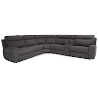 6-Piece Power Reclining Sectional with Power Headrests and USB Ports