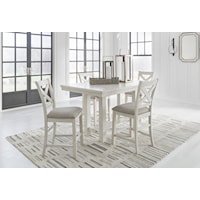 5-Piece Dining Set (Table with 4 Stools)