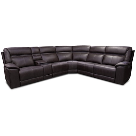 Leather 6-Piece Power Reclining Sectional