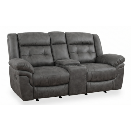 Manual Reclining Loveseat w/ Console
