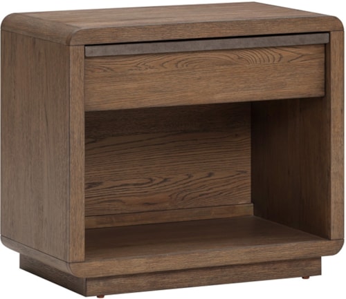 Mid-Century Modern Nightstand with a Felt-Lined Top Drawer
