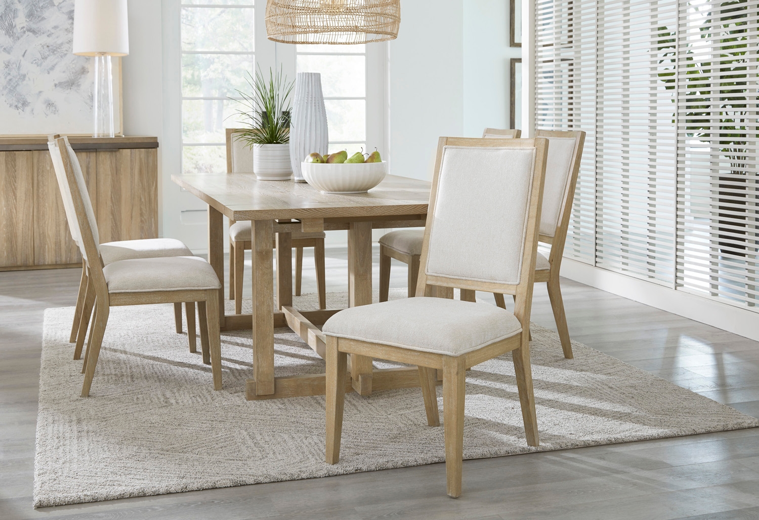 Aspenhome Modern Loft Extendable Trestle Dining Table