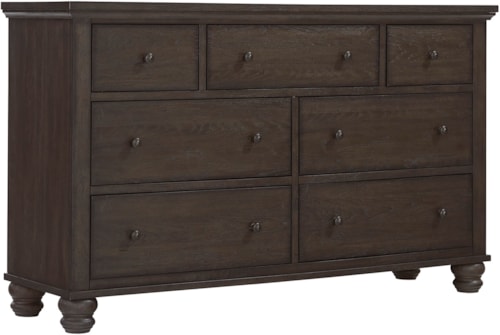 Transitional 7-Drawer Double Dresser