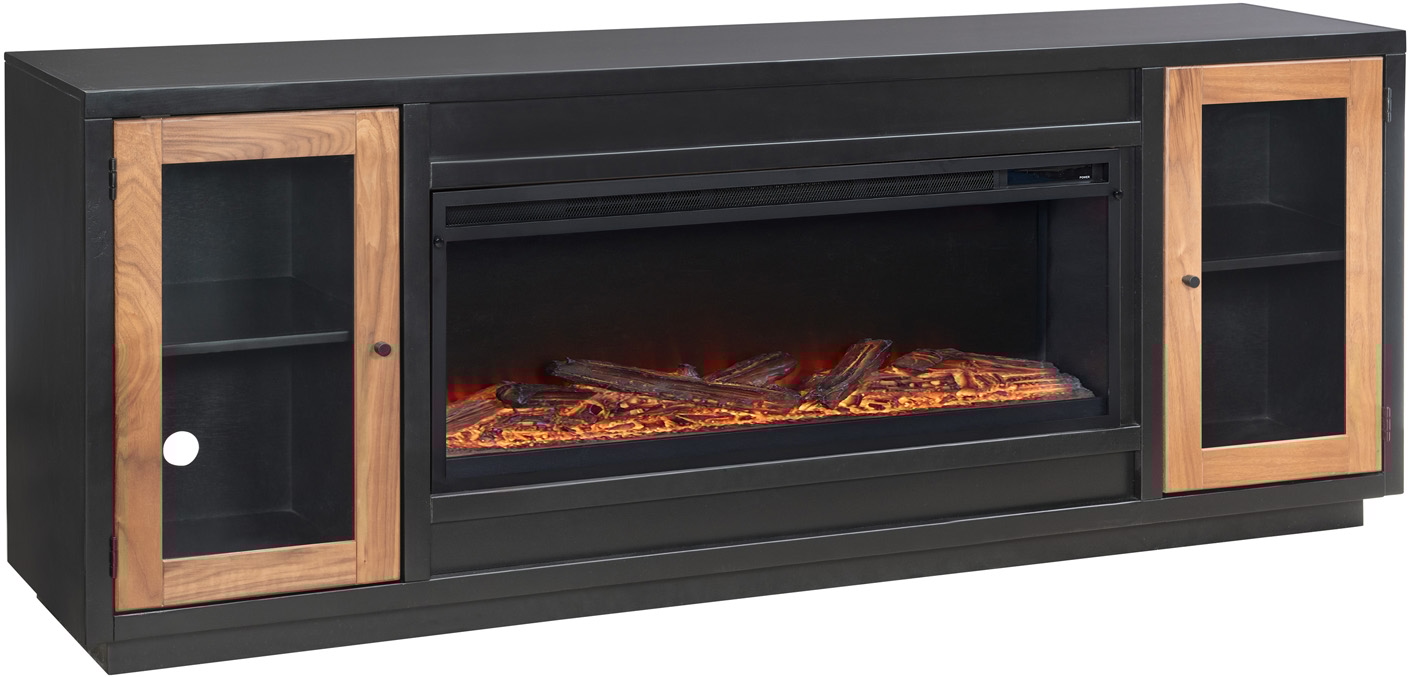 2-Door 82" Fireplace Console with Insert