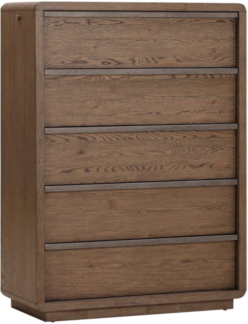 Mid-Century Modern 5-Drawer Chest with Removable Jewelry Tray