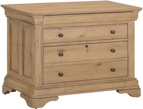 Traditional Workstation File Drawer with Drop-Front Keyboard Drawer
