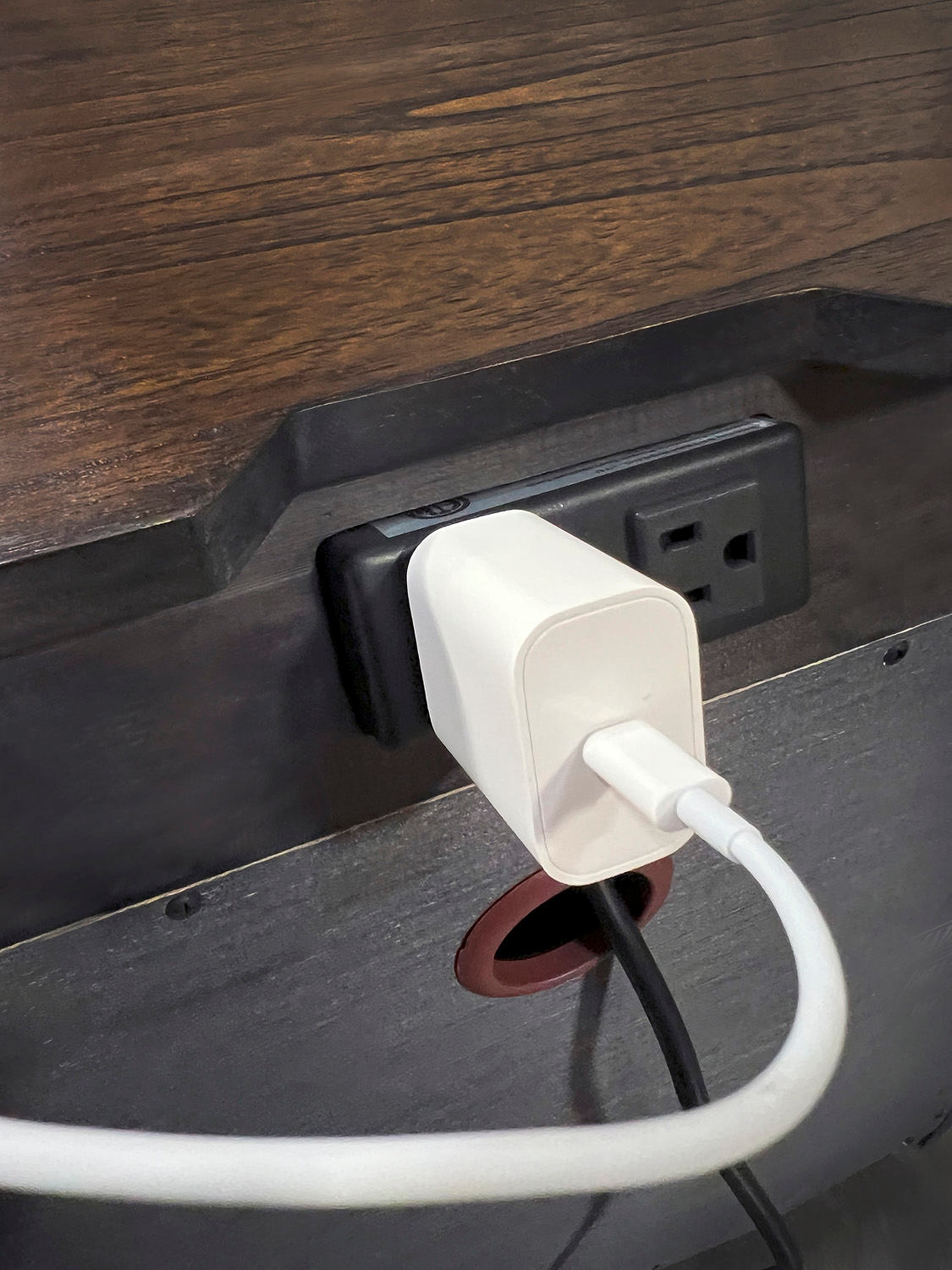 2-Drawer Nightstand with Outlets