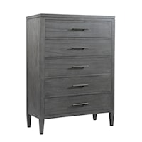 Contemporary Chest with Felt-Lined Top Drawer