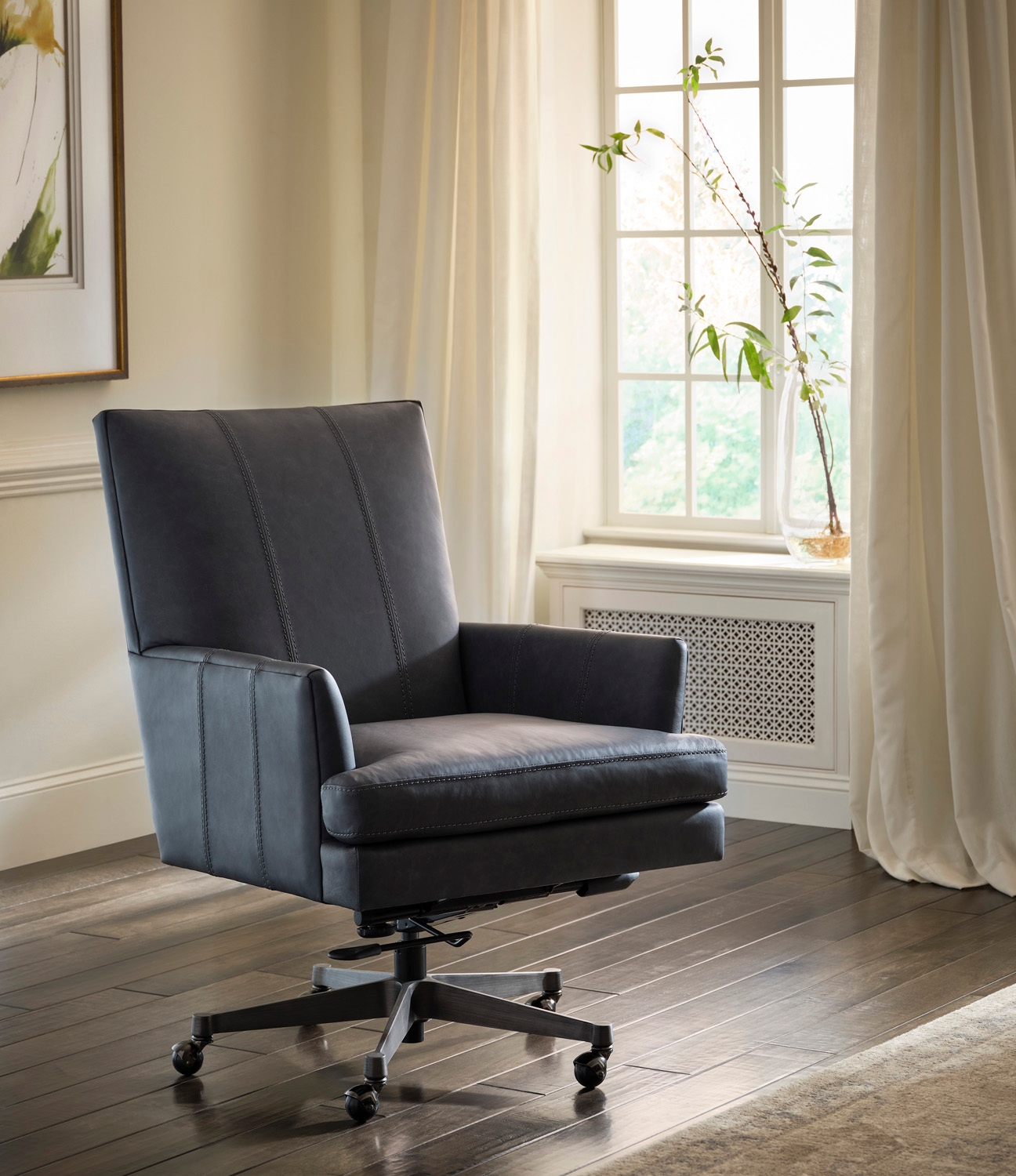 Aspenhome Adler Adler Exec Chair Venetian Blue