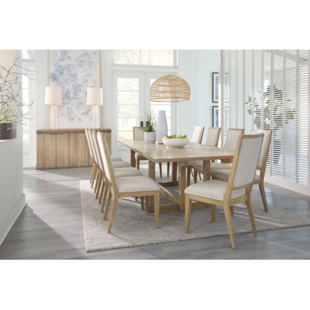 Extendable Trestle Dining Table