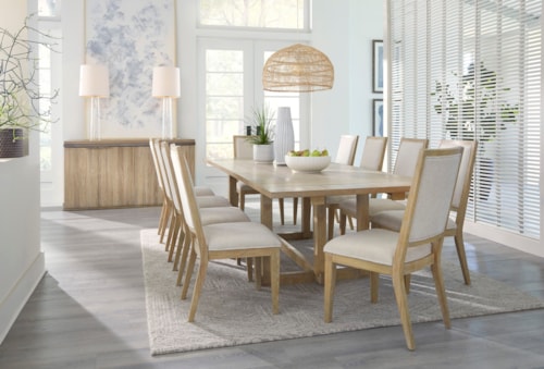 Extendable Trestle Dining Table